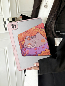 Étui à rabat antichoc et résistant à la saleté en TPU+PC <span class=keywords><strong>avec</strong></span> motif feuille d'érable et béquille rotative à 360° pour <span class=keywords><strong>iPad</strong></span> 11 2025 A16 <span class=keywords><strong>avec</strong></span> <span class=keywords><strong>stylet</strong></span> - Product Image 2