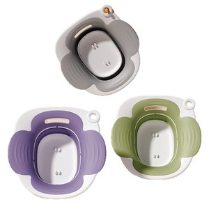 Petal Shaped Sitz <b>Bath</b> Basin <b>Foldable</b> TPE Purple For Men Women Pregnant Toilet Steaming Soaking - Product Image 5