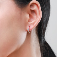 Boucles d'oreilles créoles tendance en argent sterling 925 pour femmes, bijoux fins classiques en zircon, vente en gros - Acheter le produit sur Alibaba.com