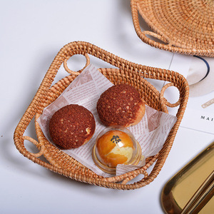 Natural Bamboo Rattan Fruit <b>Basket</b> for Kitchen Storage Vegetable Potatoes Onions Snack Food Bread Gift Handmade - Product Image 2