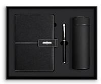 Cérémonie d'ouverture - Ensemble cadeau d'entreprise promotionnel de luxe en acier inoxydable avec impression UV - Thermos 3-en-1, stylo et carnet