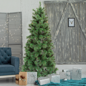 Arbre de Noël réaliste en PVC givré de décoration de Noël personnalisé de bonne année pour les vacances - Product Image 6