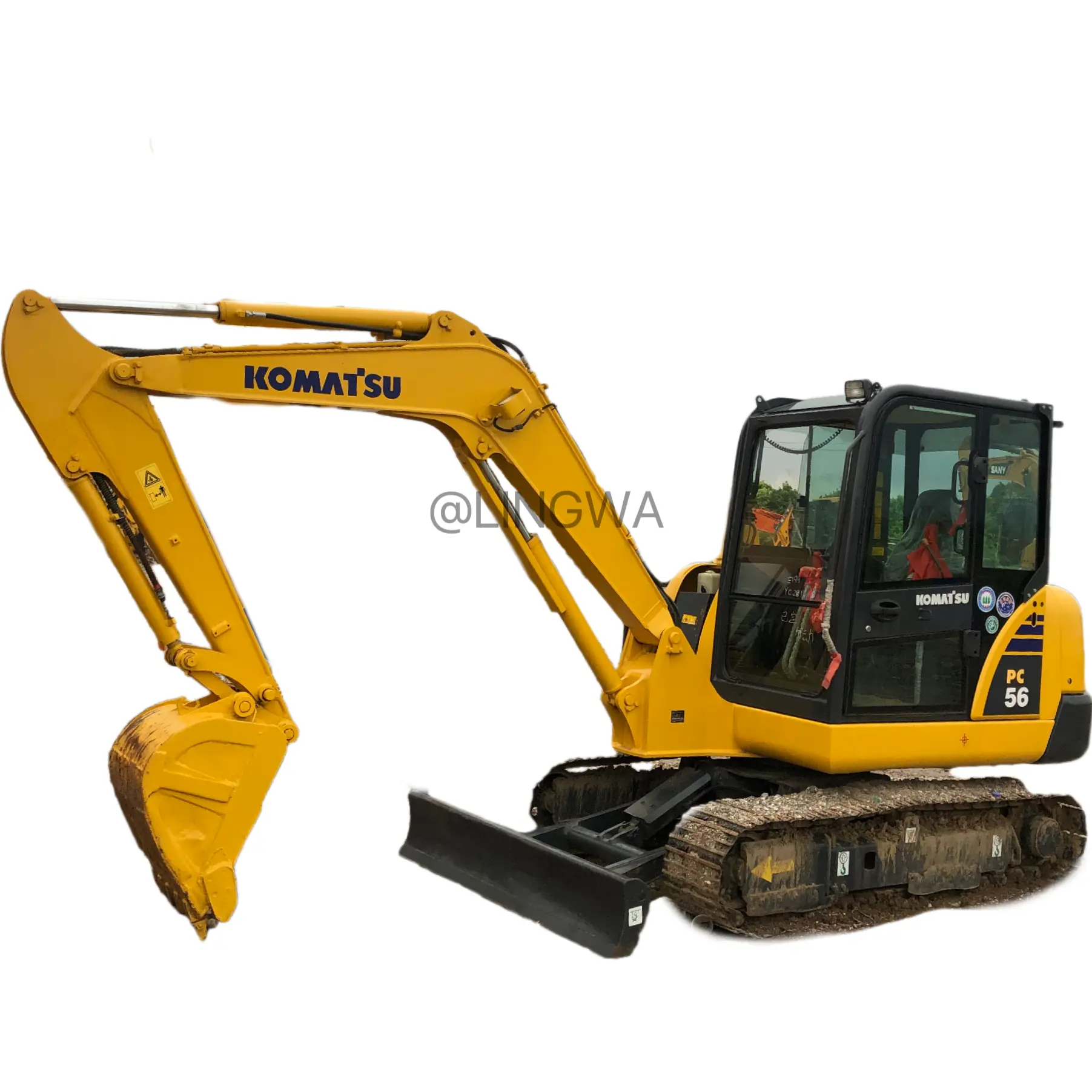 Ekskavator mini Komatsu PC56-7 hidraulik PC55, Komatsu bekas untuk Jepang 5ton 6ton