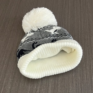 Ensemble chaud pour garçon avec protection des oreilles, ensemble trois pièces en acrylique à motif animal pour enfants, hiver automne, <span class=keywords><strong>bonnet</strong></span> en tricot à <span class=keywords><strong>pompon</strong></span> pour bébé fille - Product Image 6