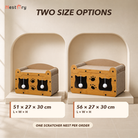 Lit pour chat pliable multi-niveaux en carton ondulé écologique, griffoir, robuste, résistant à l'usure, sans perte de fibres, tout-en-un
