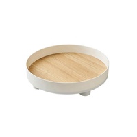 Plateau de rangement rond nordique en plastique, organiseur de vanité, plateau de service décoratif pour salle de bain, cuisine, bureau