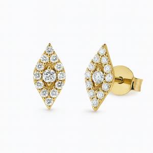 Pendientes de Diamantes DHANI JEWELS al por Mayor, Oro Blanco, Amarillo y Rosa de 14K, Claridad SI, Diamantes Naturales para Minoristas de Joyería - Product Image 6