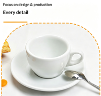Tasse à café expresso en céramique de 150 ml avec soucoupe, style européen, italien, épaissi, moderne, minimaliste, classique pour café