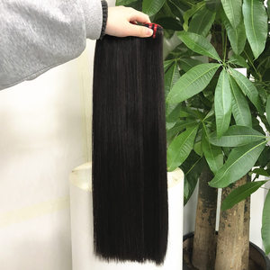100% <span class=keywords><strong>capelli</strong></span> umani trama di alta qualità <span class=keywords><strong>capelli</strong></span> vergini crudi estensioni 100g colore naturale doppio disegno tesse tesse vera cuticola - Product Image 2