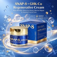 SNAP-8 GHK-Cu Niacinamide Kolagen Peptida Regeneratif Krim Wajah Pengencang Penghalang Kelembapan 50ml untuk Perawatan Kulit Harian