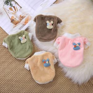 Gilet in peluche <span class=keywords><strong>per</strong></span> animali domestici, design simpatico a forma di coniglio, <span class=keywords><strong>abbigliamento</strong></span> caldo <span class=keywords><strong>per</strong></span> cani e gatti, <span class=keywords><strong>abbigliamento</strong></span> autunnale e invernale - Product Image 2