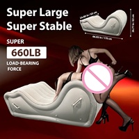Canapé Gonflable Automatique pour Positions Sexuelles, Meuble de Sexe Chaise de Bondage avec Pompe à Air Intégrée et Menottes