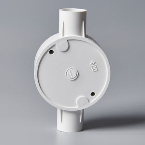 Высококачественная Водонепроницаемая круглая BS EN61386 ПВХ электрическая 2-сторонняя распределительная коробка - Product Image 3