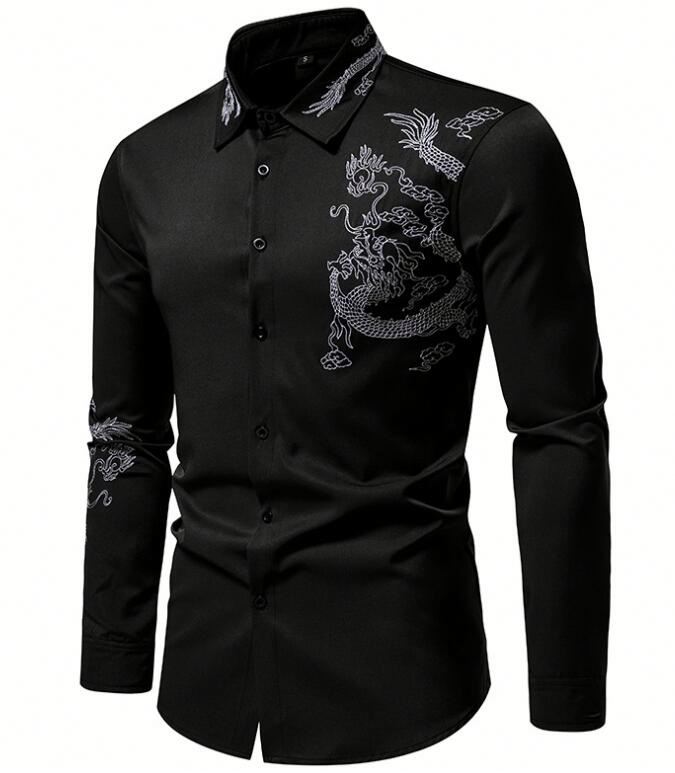 men long sleeve korean slim design dress shirt Dress Fashion Quality Long Sleeve Shirt Men Korean Slim Desig  bipolarlife