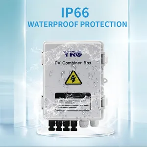 YRO IP65 กันน้ํา 4 สาย DC 550V ไฟฟ้า PV Combiner กล่องสําหรับระบบพลังงานแสงอาทิตย์สีเขียวที่กําหนดเอง