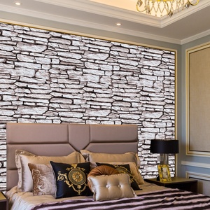 Tùy Chỉnh Trang Trí Nhà Đá Bóng Nhãn Dán Cuộn Cuộn Giấy Tường Gạch Nền Pvc Tapiz Adesivo Papel De Parede - Product Image 3