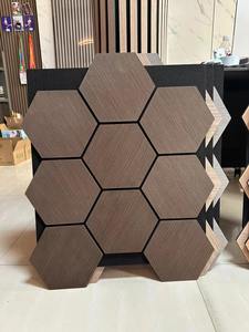 Akupanels au design moderne Panneaux muraux acoustiques à lattes de bois MDF Panneaux en bois insonorisants pour chambre à coucher hôtel Modèle 3D Design - Product Image 6