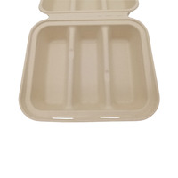 Emballage jetable naturel de pâte de canne à sucre bagasse mexique boîte à tacos