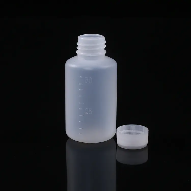 Botol kemasan sekali pakai oleh kustomisasi pabrik 20ml botol obat plastik kecil dengan tutup cairan tertutup
