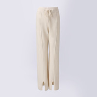 Ensemble de vêtements en tricot de haute qualité avec col en fourrure de Mongolie amovible, pull en laine et pantalon pour femmes pour l'hiver