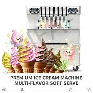 Machine à glace molle électrique à 5 saveurs autonettoyante pour buffets de petit-déjeuner d'hôtel - Product Image 2