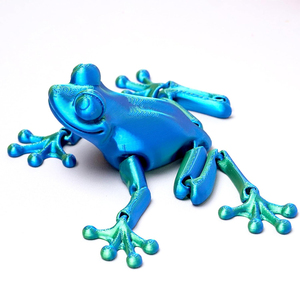 Jouets grenouilles : Modèle de grenouille sauteuse réaliste imprimé en 3D avec articulations mobiles, jouets éducatifs STEM sur le thème des animaux, jouet sensoriel - Product Image 1