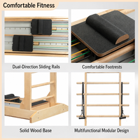 Banc d'exercices Pilates - Utilisation à domicile et commerciale, équipement de fitness et d'exercice, glissière bidirectionnelle, Pilates multifonctionnel