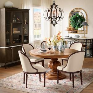 <span class=keywords><strong>Tavolo</strong></span> da Pranzo Rotondo <span class=keywords><strong>Allungabile</strong></span> in <span class=keywords><strong>Legno</strong></span> di Quercia, Stile Tradizionale Francese - Product Image 5