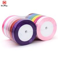 Ruban Satin Simple Face En Gros Usine 15 mm Largeur, Rouleau pour Noël