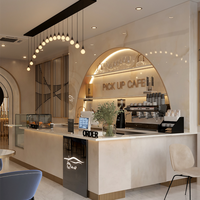 Accessoires de décoration intérieure personnalisés pour café, kiosque à café, comptoir de bar simple et haut de gamme, comptoirs pour café