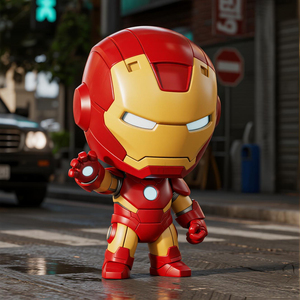 Patung karakter Anime Fiberglass kustom, patung Iron Man kartun, ornamen dekoratif Resin - Product Image 5