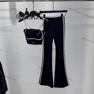 Conjunto Deportivo de Yoga para Mujer aiio, Color Block, Cómodo, para Gimnasio, Correr, Ropa Deportiva, Top Deportivo con Sujetador Deportivo y Pantalones de Cintura Alta - Product Image 2