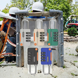 नए एंटी-चोरी जिम और स्विमिंग पूल कैबिनेट लॉक क्रोम-प्लेटेड डबल लीवर बहु-रंग टिकाऊ जस्ता मिश्र धातु पासवर्ड पैडलॉक - Product Image 3