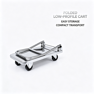 Utility Cart Stainless Steel Hygienic Build Smooth Rolling Sanitary Use Mobile Utility Cart For Kitchen Use Heavy Duty Cart - Product Image 5