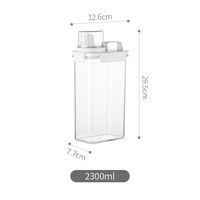 Bouteille de rangement pour adoucissant textile domestique, avec gobelet doseur gradué, distributeur de poudre transparent en plastique multi-usage pour lessive