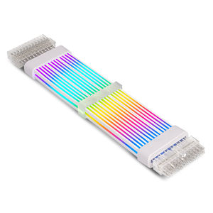 Cables RGB de 24 Pines para Placa Base de <span class=keywords><strong>PC</strong></span> OEM Personalizados, Hardware para Juegos, Carcasa de Ordenador para Juegos, Cable de Extensión de Alimentación LED para <span class=keywords><strong>PC</strong></span> - Product Image 1