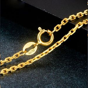 Xinfly 18K Polish Solid Gold <b>Cross</b> <b>Chain</b> Paper Clip Necklace Au750 Luxury Fine <b>Chains</b> for Hip Hop Jewelry - Product Image 3