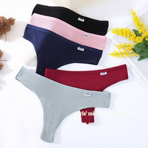 <span class=keywords><strong>Perizoma</strong></span> Sexy Taglie Forti da <span class=keywords><strong>Donna</strong></span> di Grande Successo in Cotone a Vita Bassa, Mutandine Traspiranti Sportive G-String T-Back - Product Image 2