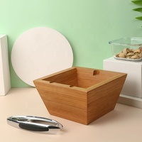 Plateau de service en bambou durable avec brise-noix en acier inoxydable, outils de cuisine pour fruits et légumes, pour collations et craquelins