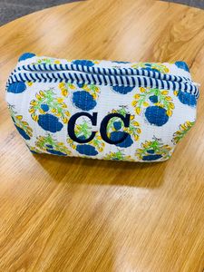 Pochette matelassée en coton fleuri faite à la main, best-seller, trousse de toilette, cadeaux pour demoiselles d'honneur, sac cosmétique pour femme grande capacité - Product Image 4