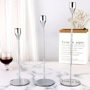 Ventes Flash Usine : Candelabres en Métal Doré Pas Chers, Porte-Bougies Coniques, Centre de Table - Product Image 3