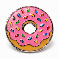 Lot de Pins Personnalisés Thème Alimentaire : Cornet de Glace, Donut, Tasse à Café – Plaqué Argent – Cadeau pour Amateurs de Cuisine – Vente en Gros – Fabricant de Pins en Émail Souple