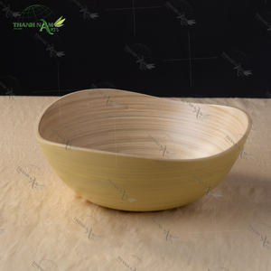 Handcrafted Eco-Friendly Vietnamese Oval <b>Bamboo</b> <b>Bowl</b> Set Classic Design Reusable Lightweight Kitchen Dishware Disposable Feature - Product Image 5