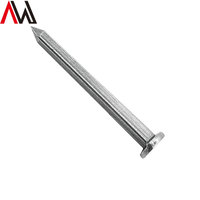 Pince à câble lettre P 3.0mm 15mm tige droite tête de balle noire clous à béton en acier galvanisé magnétique