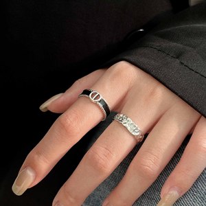 Silver Ruitai S925 Silver Pig Nose <b>Open</b> <b>Ring</b> For Women Minimalist Design Everyday Wear - Product Image 2