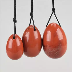 Huevo de Cristal de Jaspe Rojo Natural, Bola de Piedra Preciosa Pulida para Decoración y Meditación - Product Image 3
