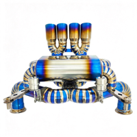 Tuyaux d'échappement à soupapes en titane LK OEM ODM Catback Quad Tips Bleu Or pour Lamborghini Aventador LP700-4 LP750-4 SV V12 Personnalisé