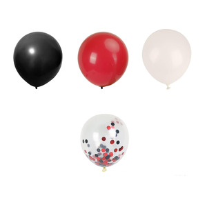 Kit de ballons en latex brillant rouge, noir et blanc, 60 pièces, 12 pouces, décorations de fête avec confettis pour anniversaire, remise de diplôme, <span class=keywords><strong>Stranger</strong></span> <span class=keywords><strong>Things</strong></span> - Product Image 3