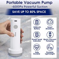 Pompe à vide rechargeable par USB à faible bruit, forte puissance d'aspiration, longue durée de vie de la batterie, charge rapide, pour sacs de rangement