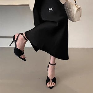 Venta al por Mayor de Fábrica, Nuevas Sandalias de Tacón para Mujer de Charol Marrón a la Moda, con Lazo y Correa al Tobillo - Product Image 2